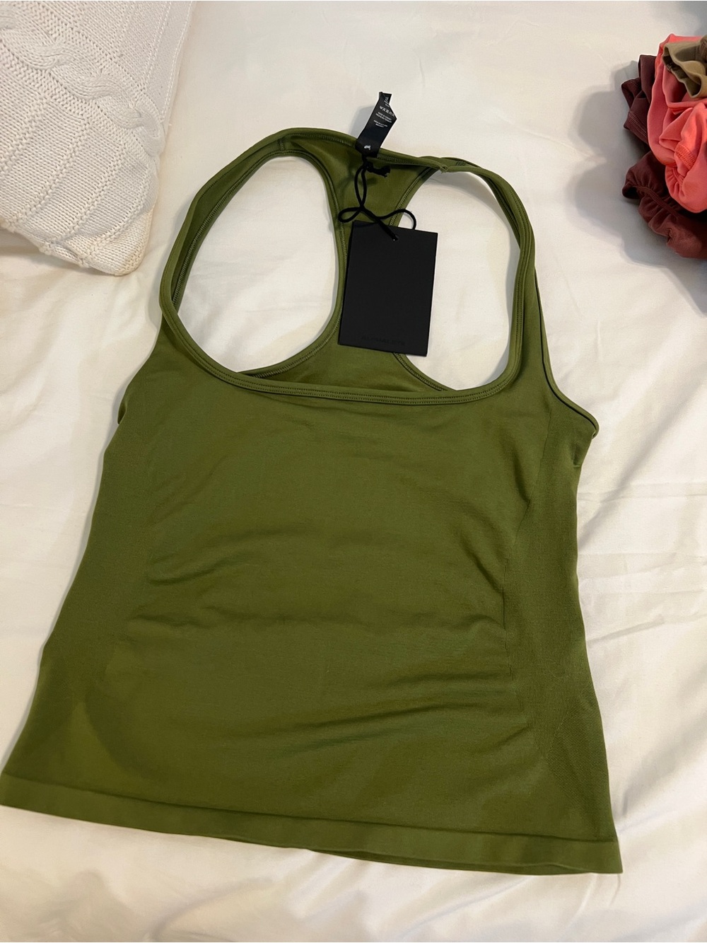 Alphalete Olive Green Racerback Tank Top